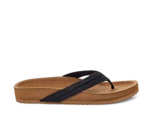 Sandale Sanuk She Loungy Hemp Femme - Noir ZIEPBW754